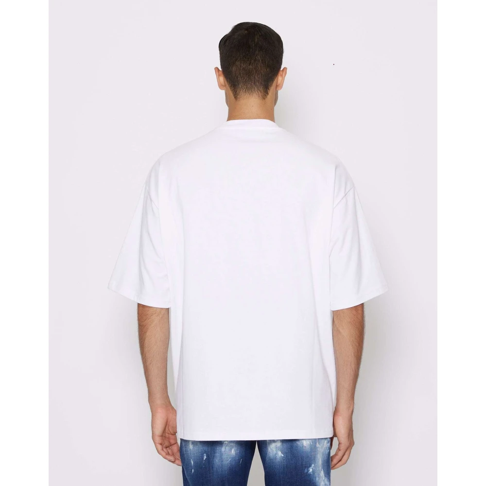 John Richmond Logo Voor Ronde Hals Korte Mouw T-shirt White Heren