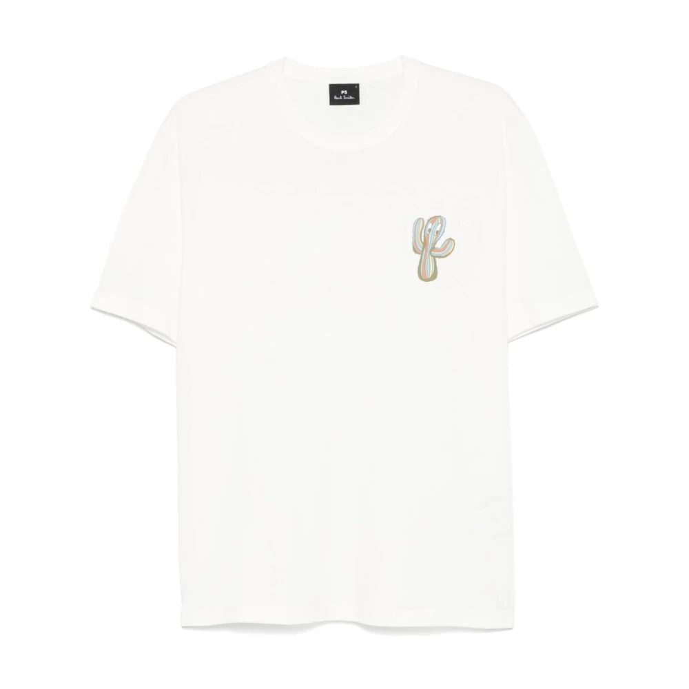 PS By Paul Smith Witte Crew Neck T-shirts en Polos White Heren
