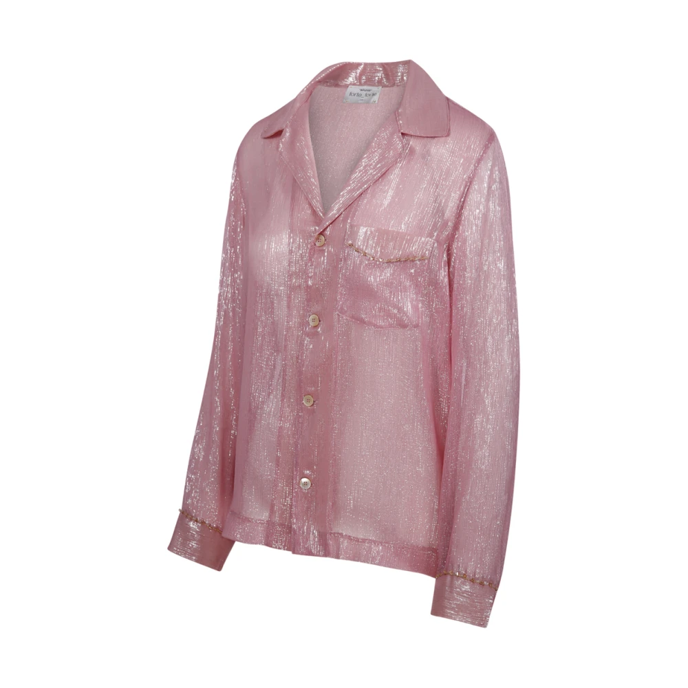 Forte Lichtroze Pyjama Shirt Pink Dames