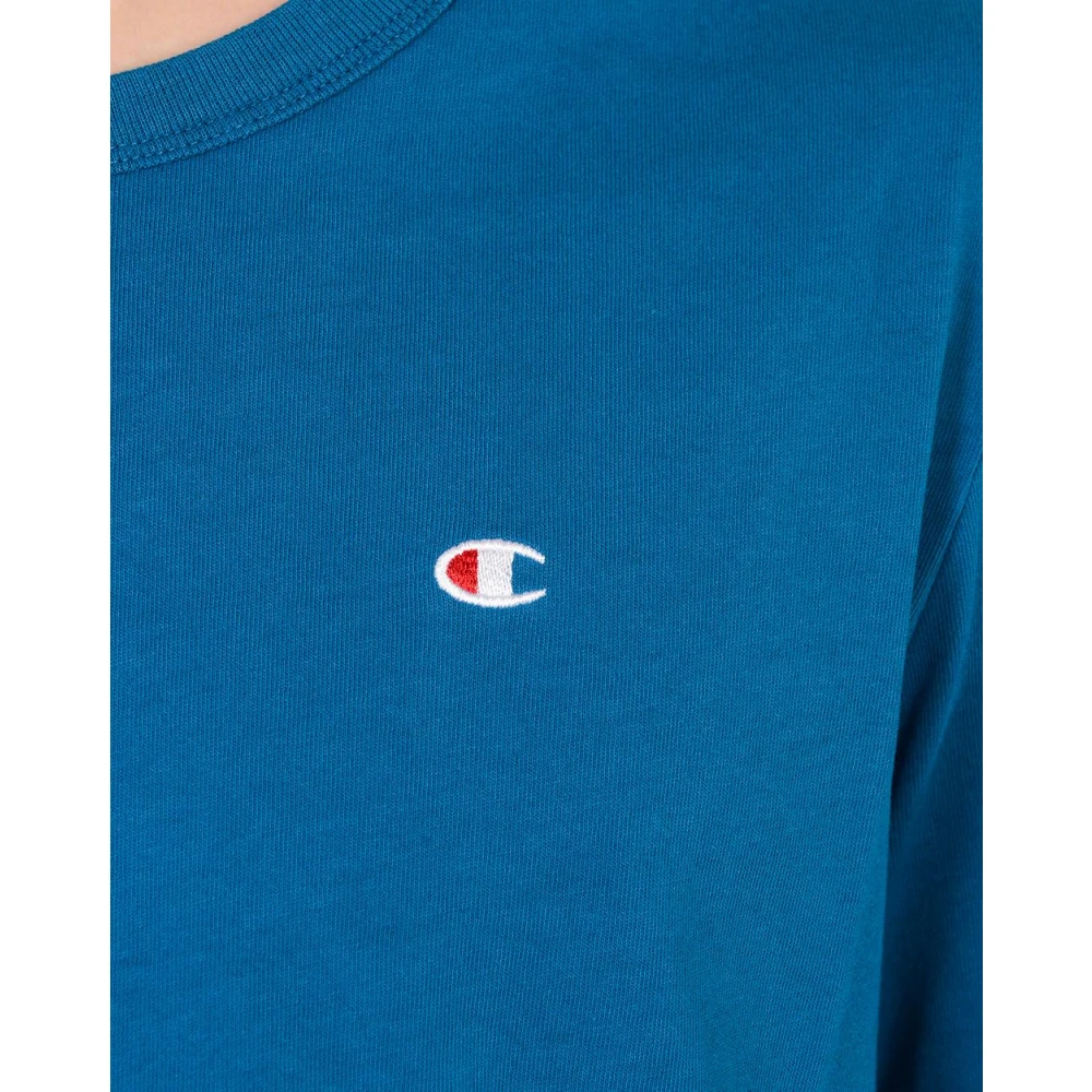 Champion Casual Sweatshirt Tee Blue Heren