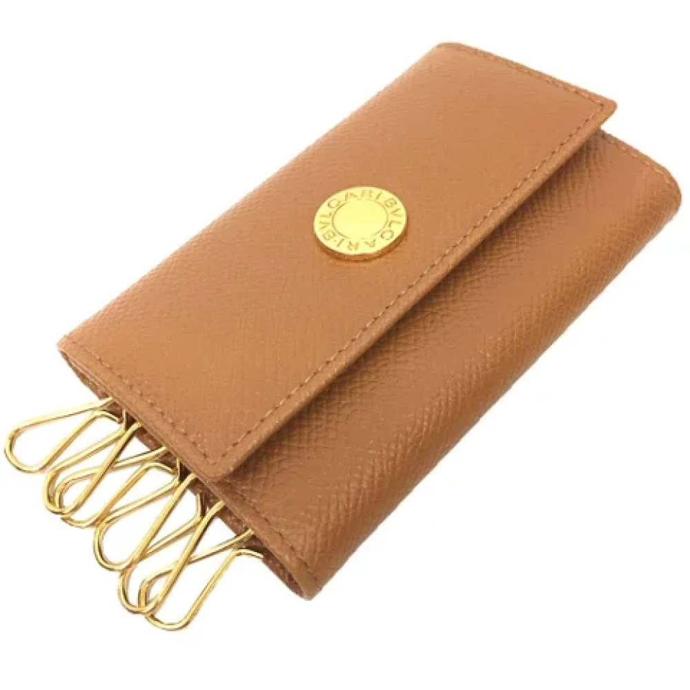 Bvlgari Vintage Pre-owned Leather key-holders Brown Unisex