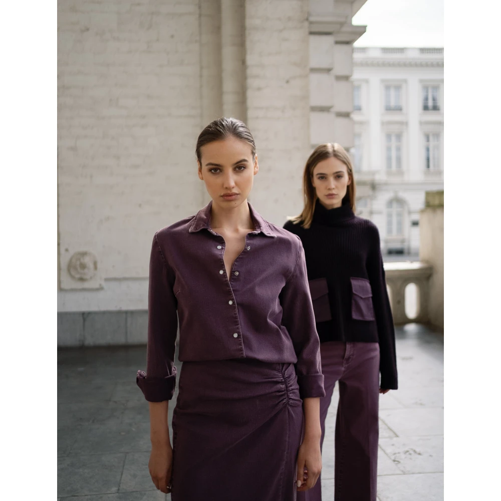March23 Adele Blouse Purple Dames