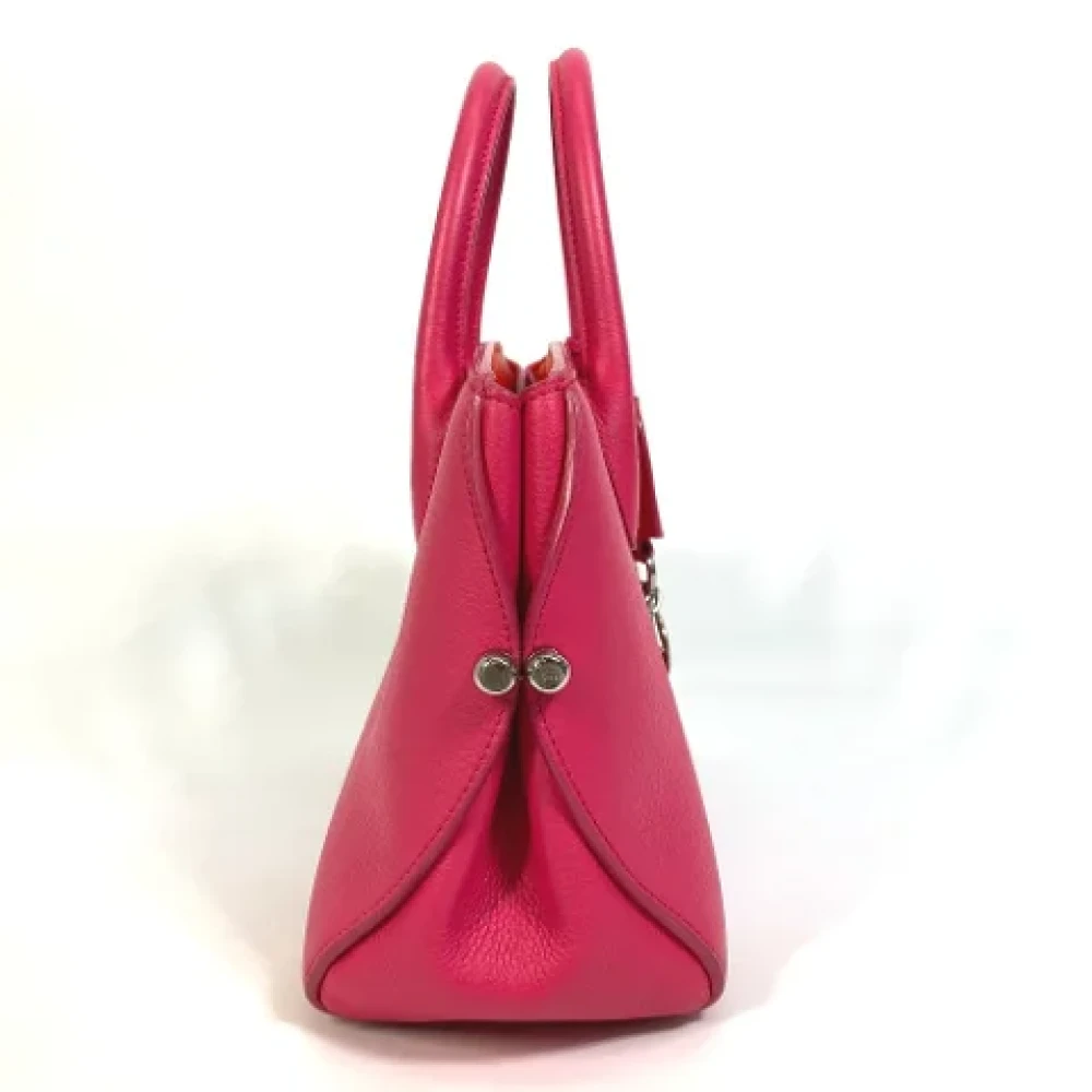 Dior Vintage Pre-owned Leather dior-bags Pink Dames