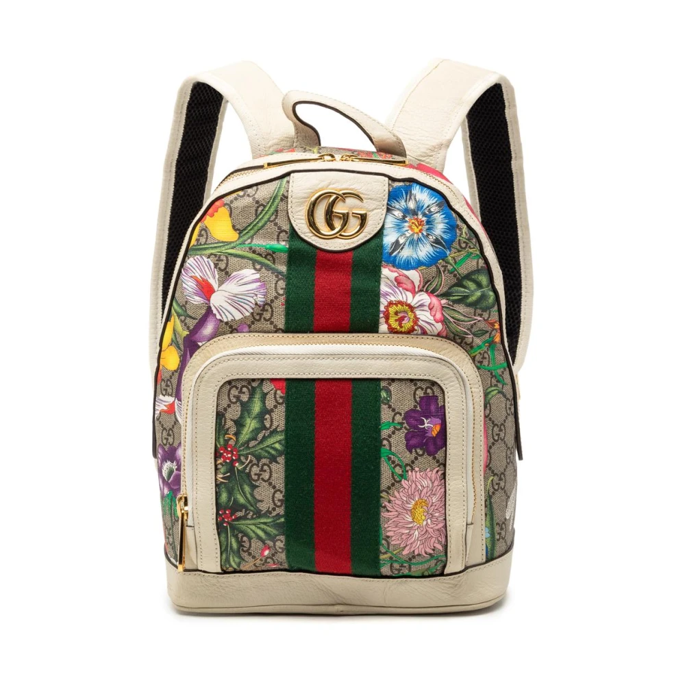 Gucci Vintage Women's Pre-Owned Floral Print Backpack