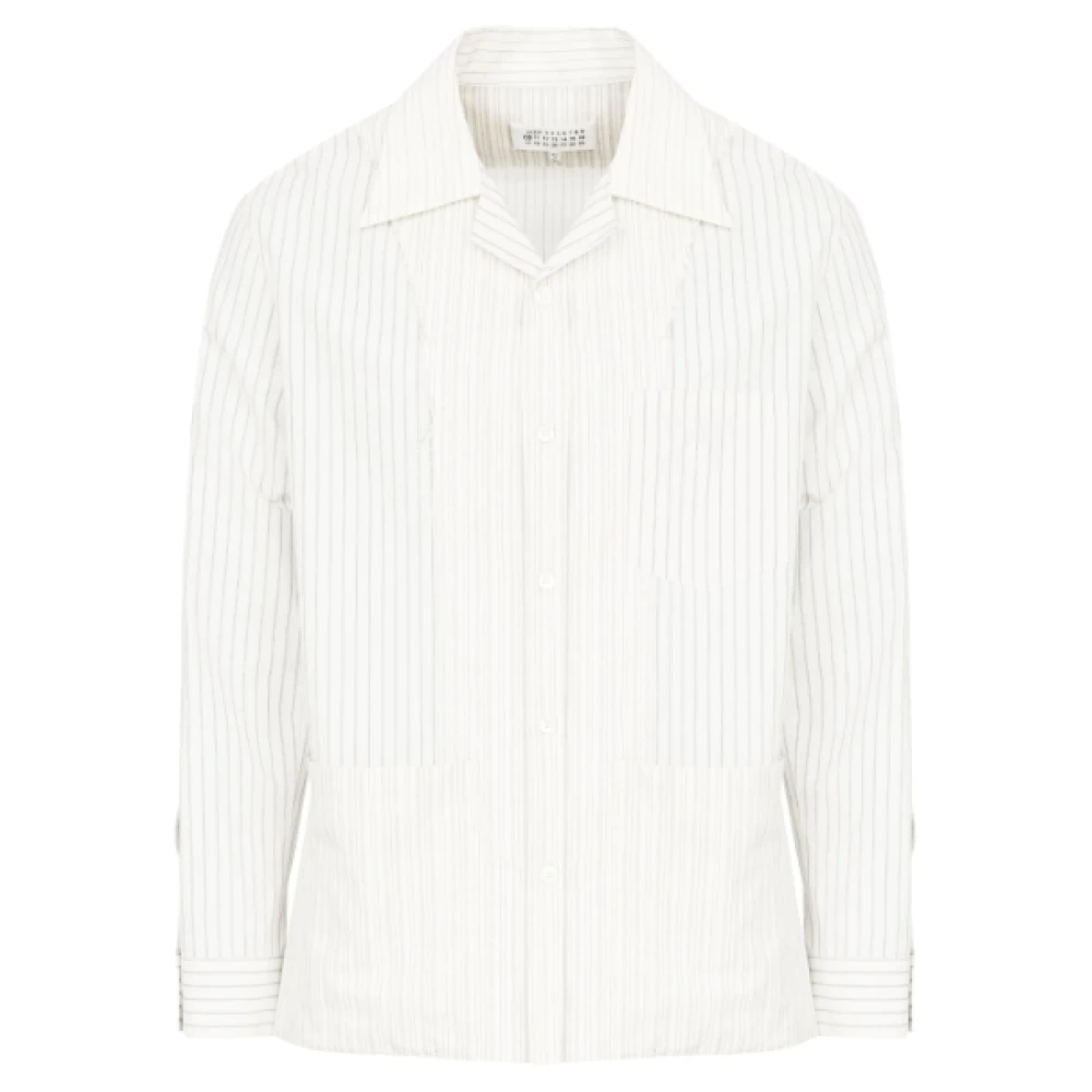 Maison Margiela Gestreept overhemd met lange mouwen White Heren