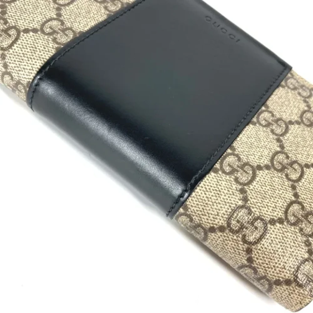 Gucci Vintage Pre-owned Canvas wallets Beige Dames