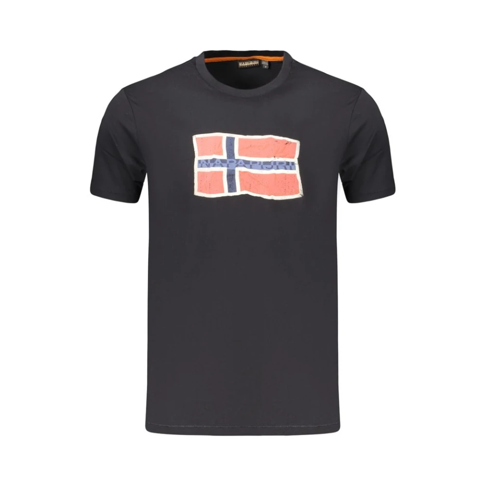 Napapijri Men's Black Cotton Shirt - T-Shirts - 2XL - Tops