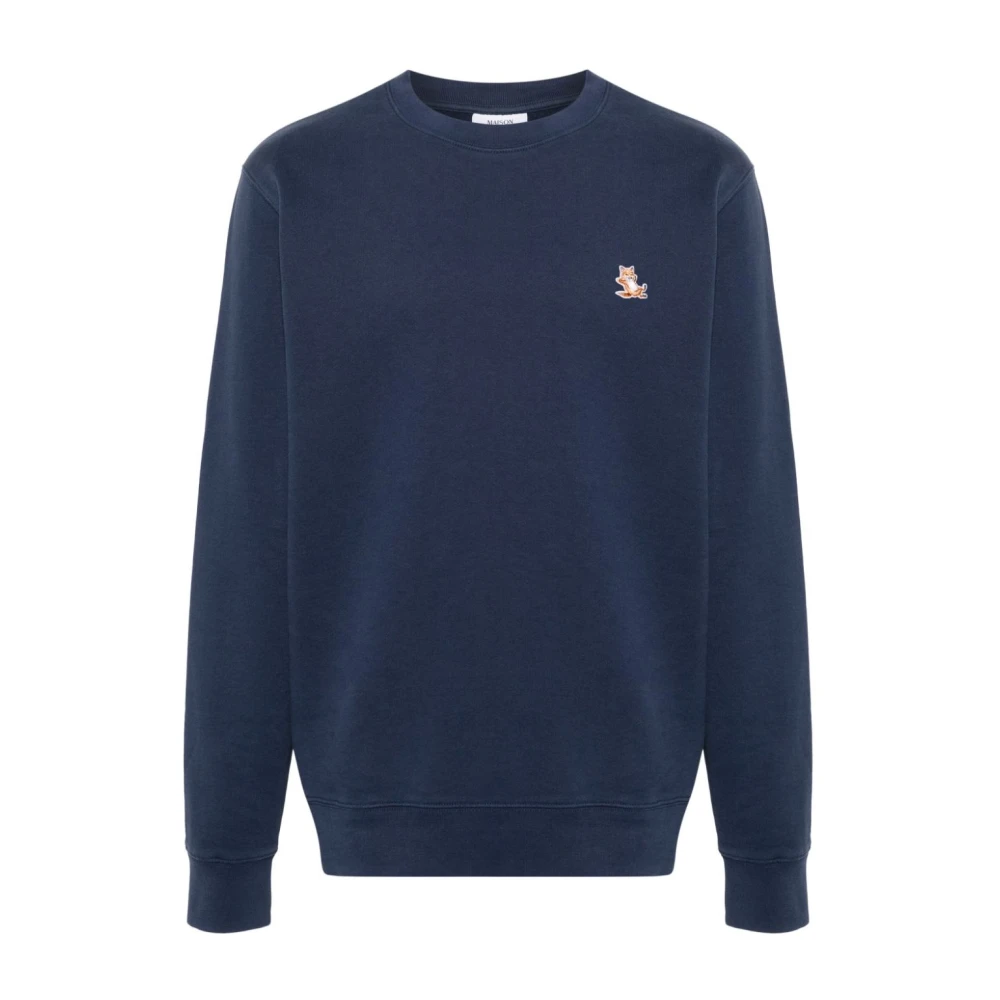Maison Kitsuné Chillax Patch Sweatshirt Blue Heren