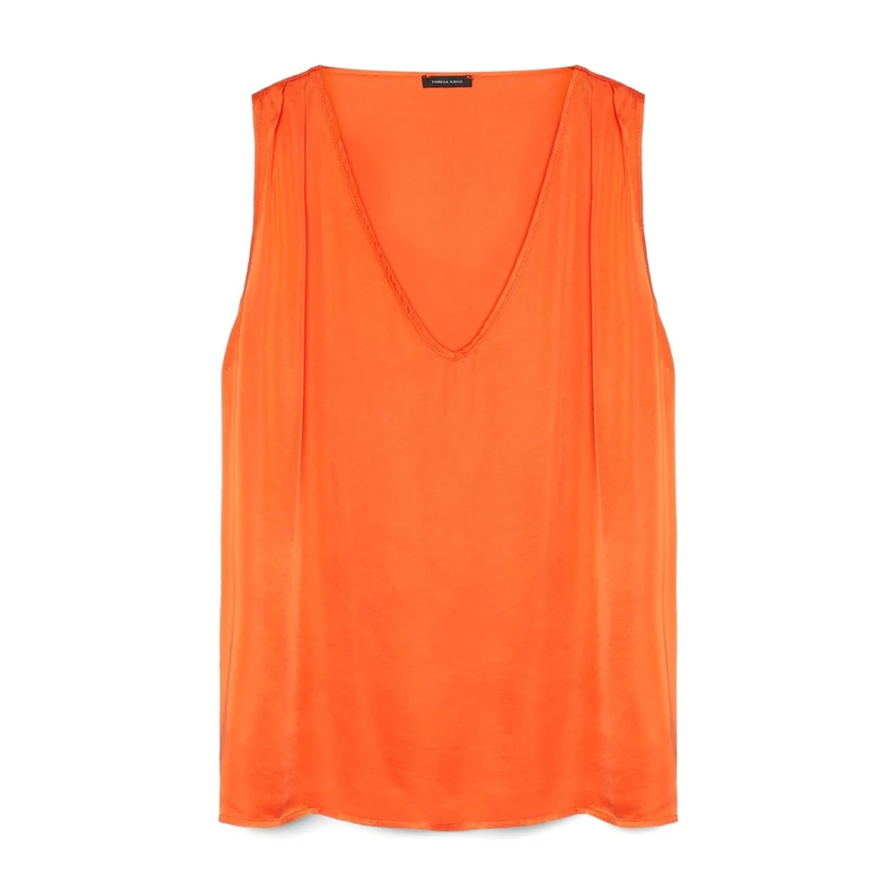 Fiorella Rubino Satin-Top Orange Dames