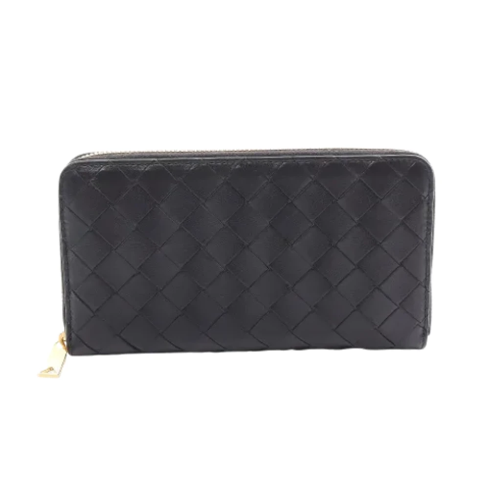 Bottega Veneta Vintage Pre-owned Leather wallets Black Dames