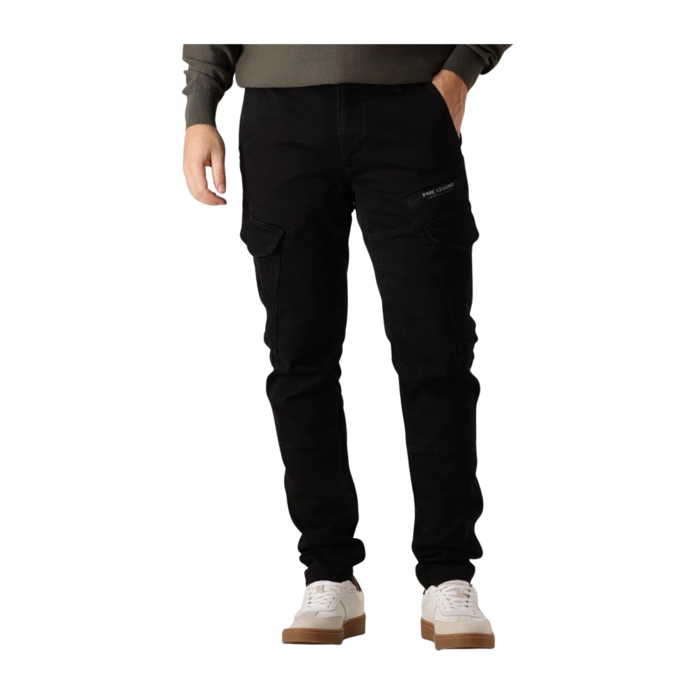 PME LEGEND Heren Broeken Nordrop Cargo Washed Black Denim Zwart