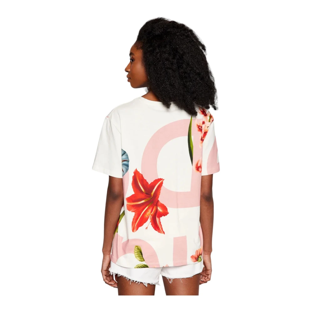 Desigual Korte Mouw T-shirt White Dames