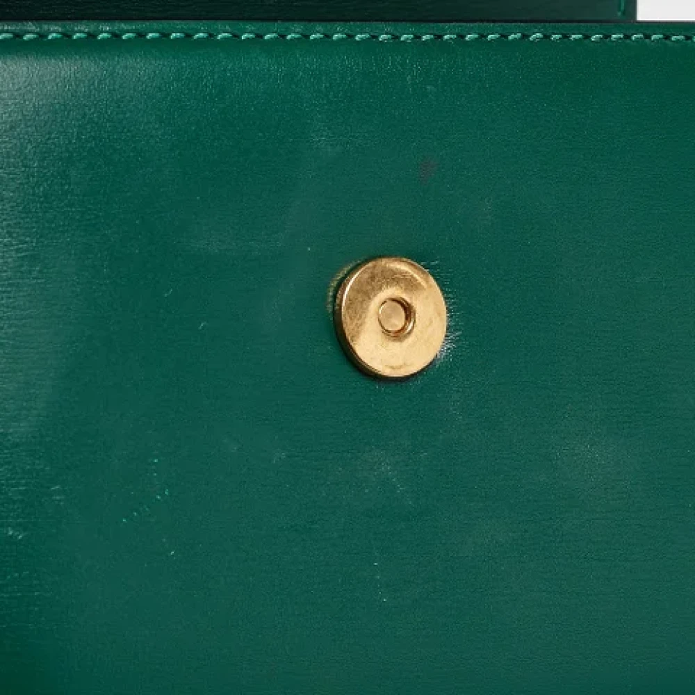 Valentino Vintage Pre-owned Leather shoulder-bags Green Dames