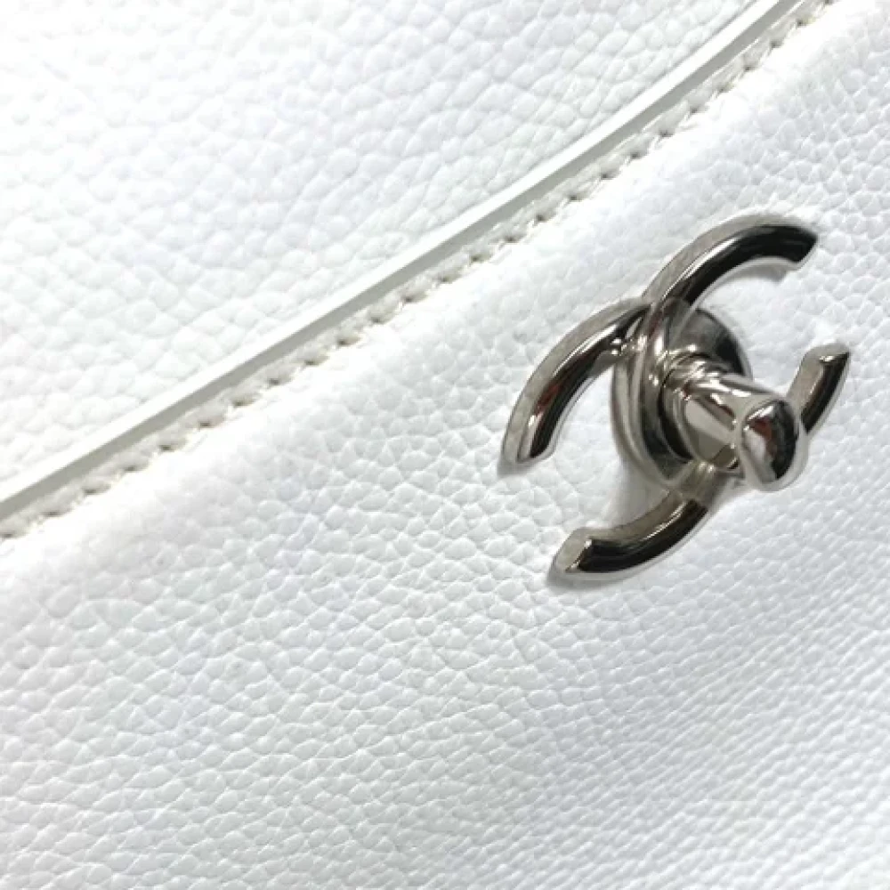 Chanel Vintage Pre-owned Leather chanel-bags White Dames