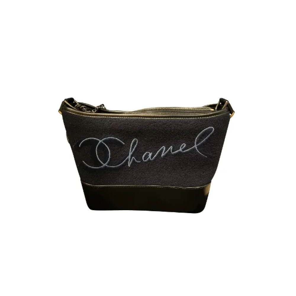Chanel Vintage Pre-owned Wool crossbody-bags Blue Dames
