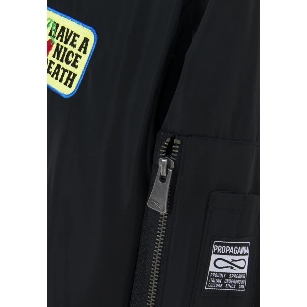 Propaganda Zwarte Bomberjack met Unieke Details Black Heren