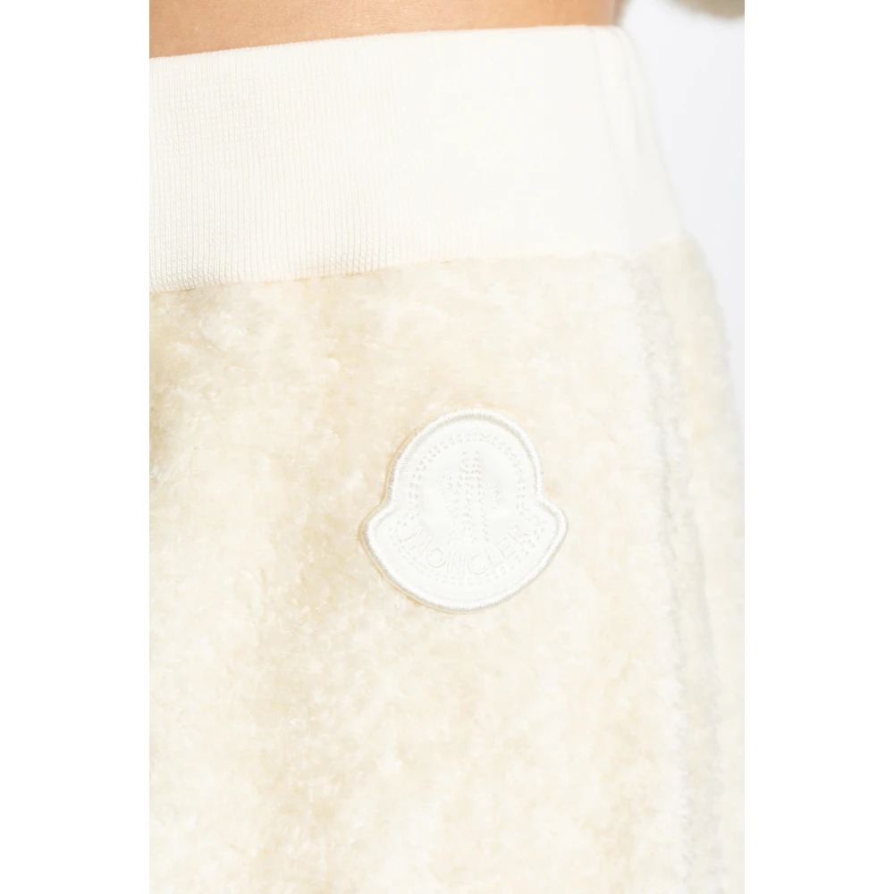 Moncler Broek met logo Beige Dames