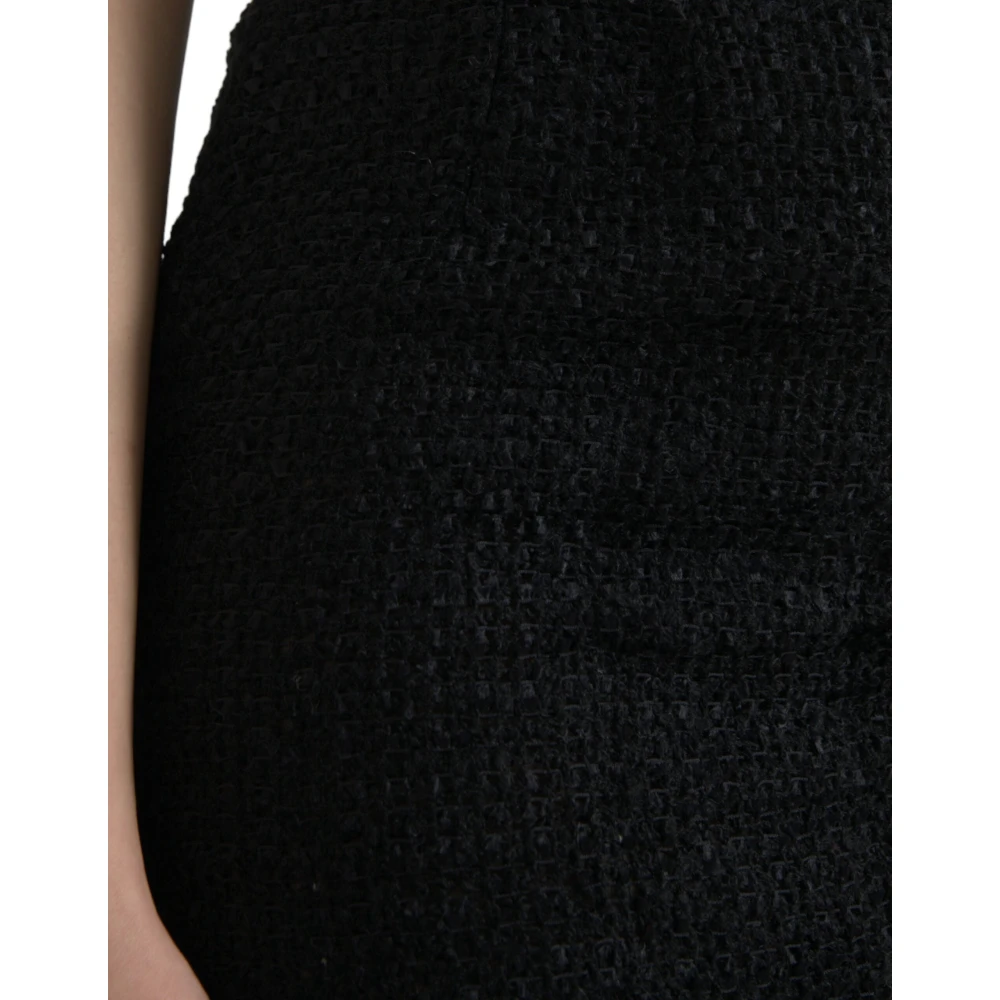 Dolce & Gabbana Elegante midi-rok met hoge taille Black Dames
