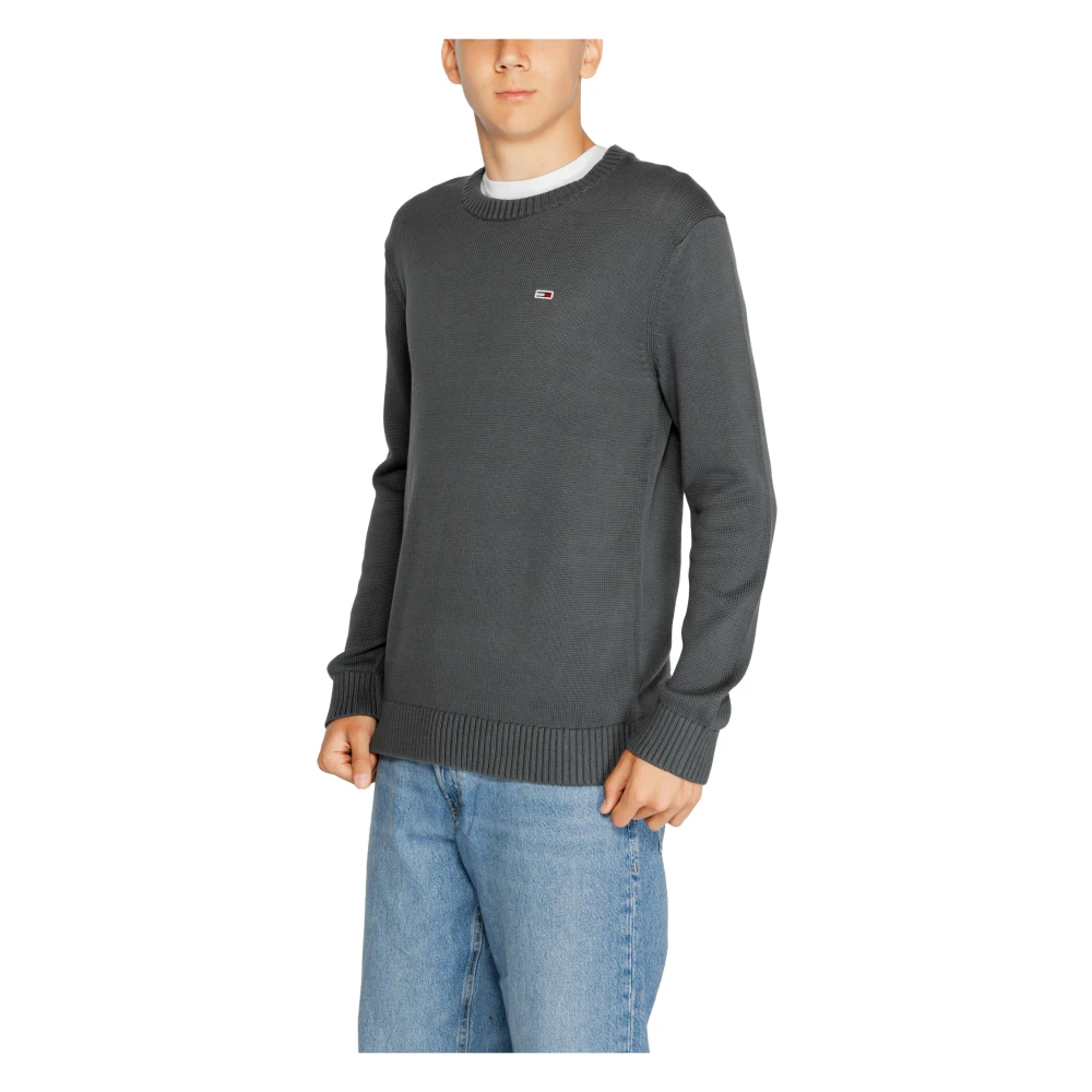 Tommy Hilfiger Gele Gebreide Ronde Hals Trui Gray Heren