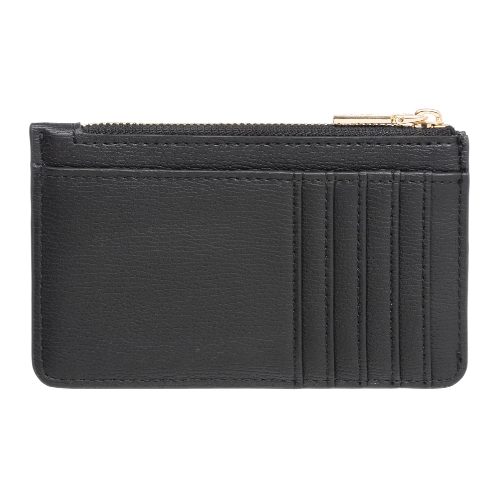 Love Moschino Logo Creditcardhouder met Rits Black Dames