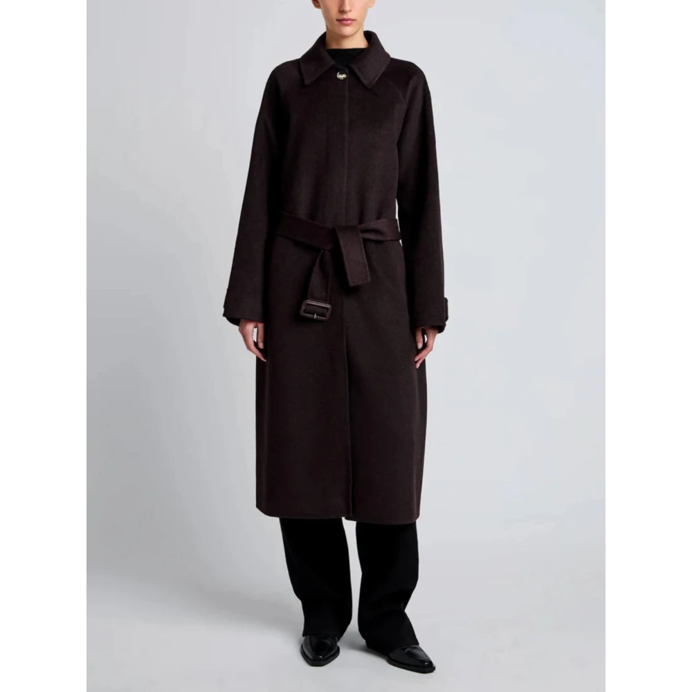 Proenza Schouler Chocoladebruine wollen jas Brown Dames