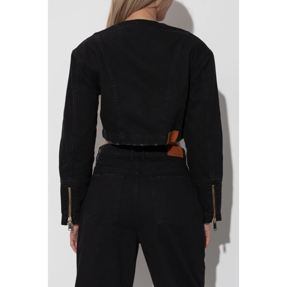 Halfboy Denim jas Black Dames
