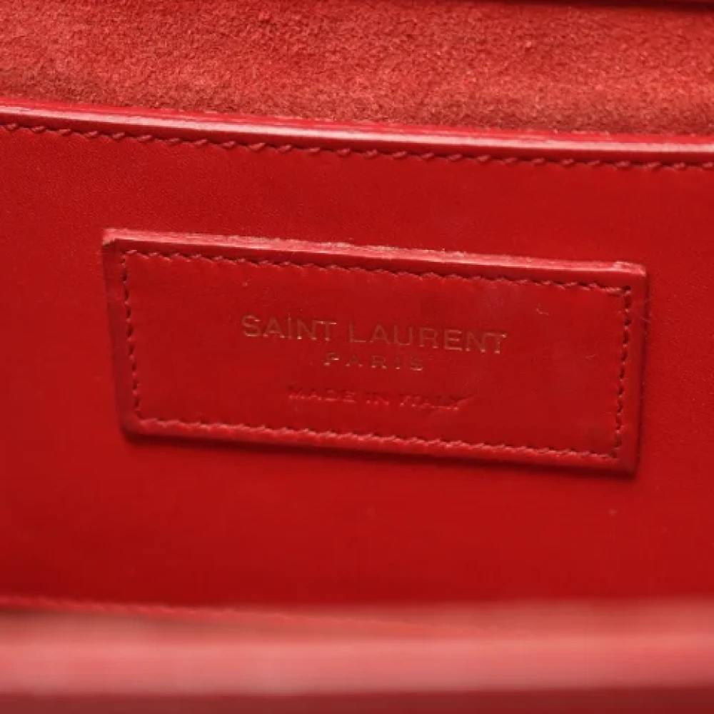 Yves Saint Laurent Vintage Pre-owned Leather handbags Red Dames