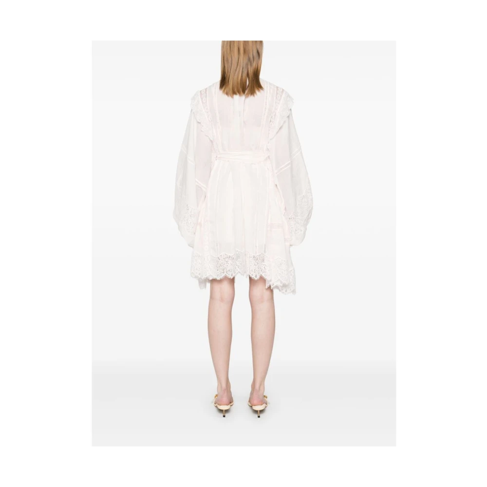Zimmermann Roze Kant Jurk met Kristal Knopen Pink Dames