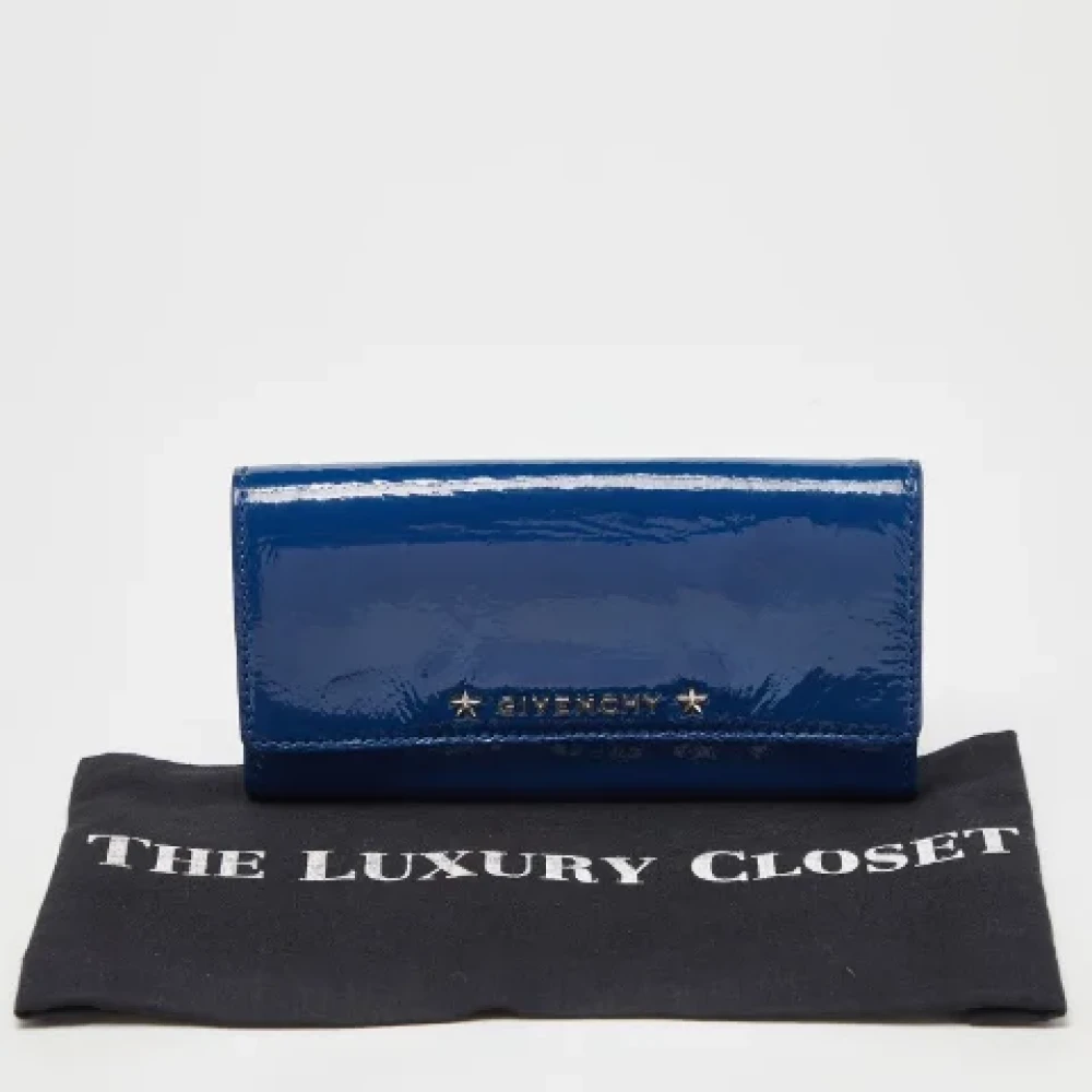 Givenchy Pre-owned Leather wallets Blue Dames