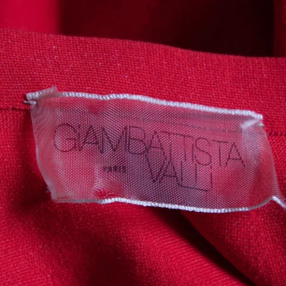 Giambattista Valli Pre-owned Fabric bottoms Red Dames