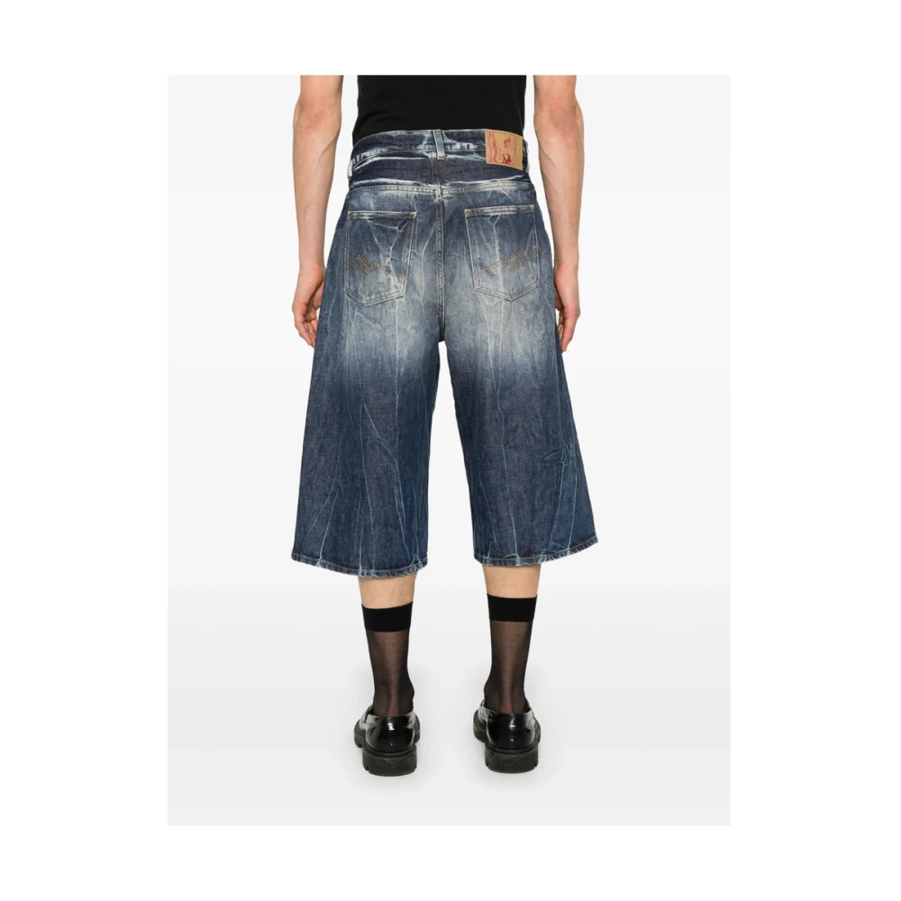 Martine Rose Indigo Blauwe Rits-Front Jeans Blue Heren
