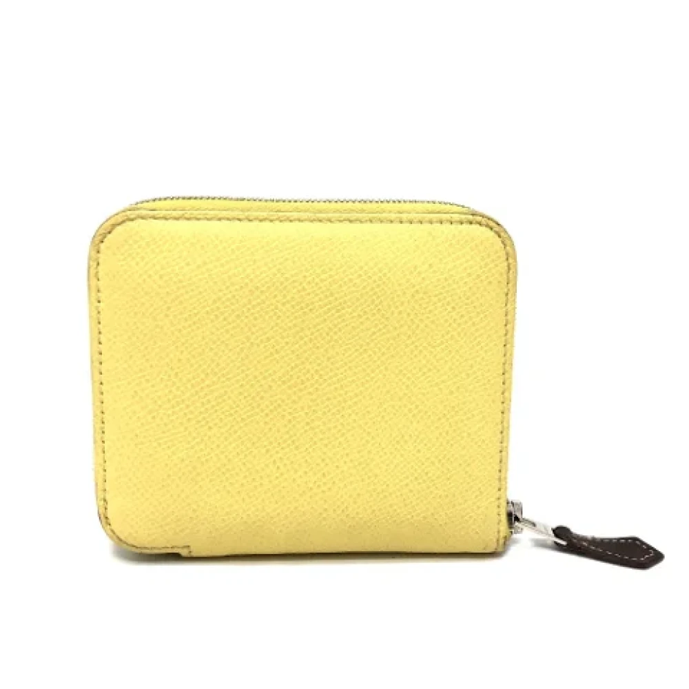 Hermès Vintage Pre-owned Leather wallets Yellow Dames