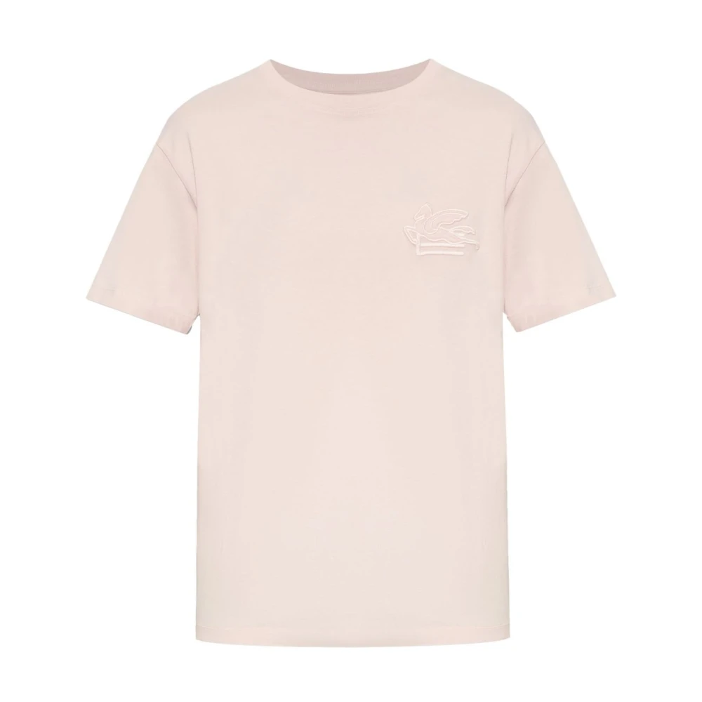 ETRO Pegaso Motif Crew Neck T-shirt Pink Heren