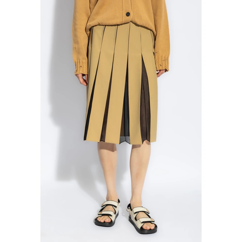 Marni Geplooide rok Beige Dames