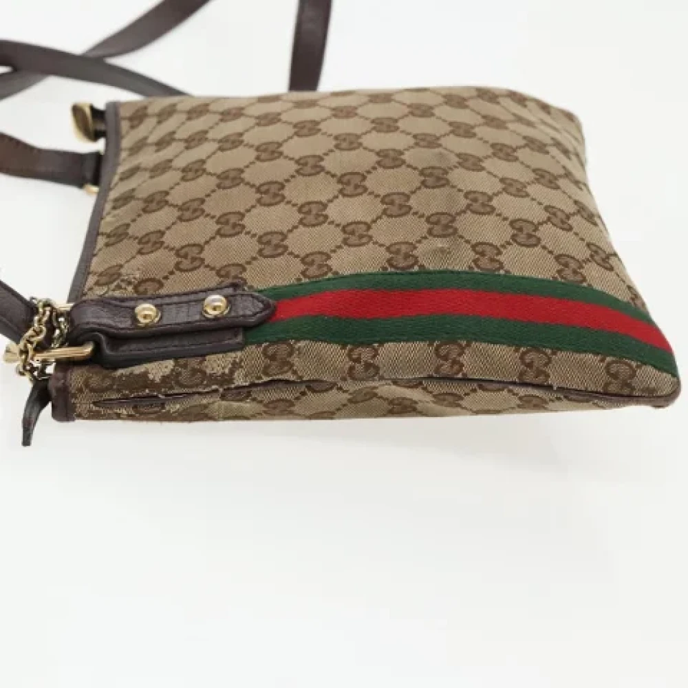 Gucci Vintage Pre-owned Canvas gucci-bags Beige Dames