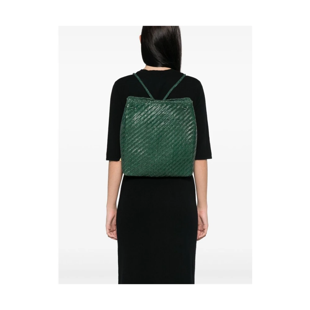 Dragon Diffusion Bosgroene leren rugzak Green Dames