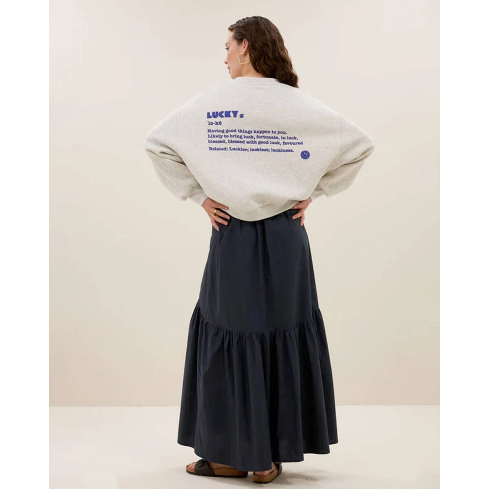 By-Bar Bibi Grote Trui Woordenboek Stijl White Dames