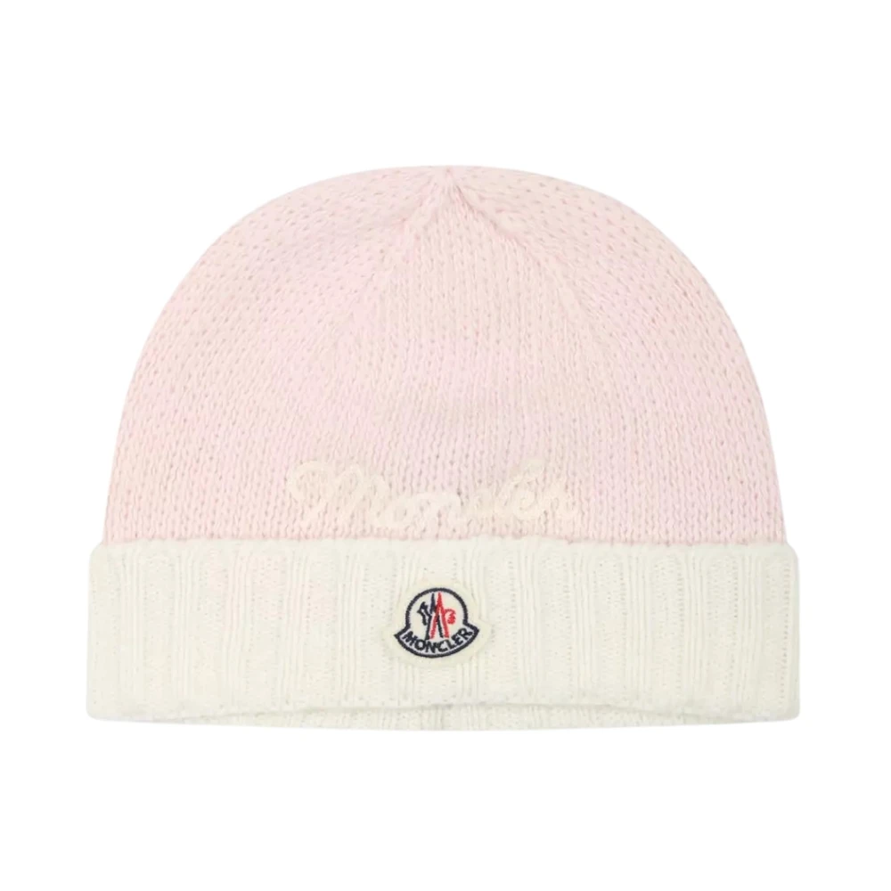 Moncler Beanie mössa med logopatch Pink, Unisex