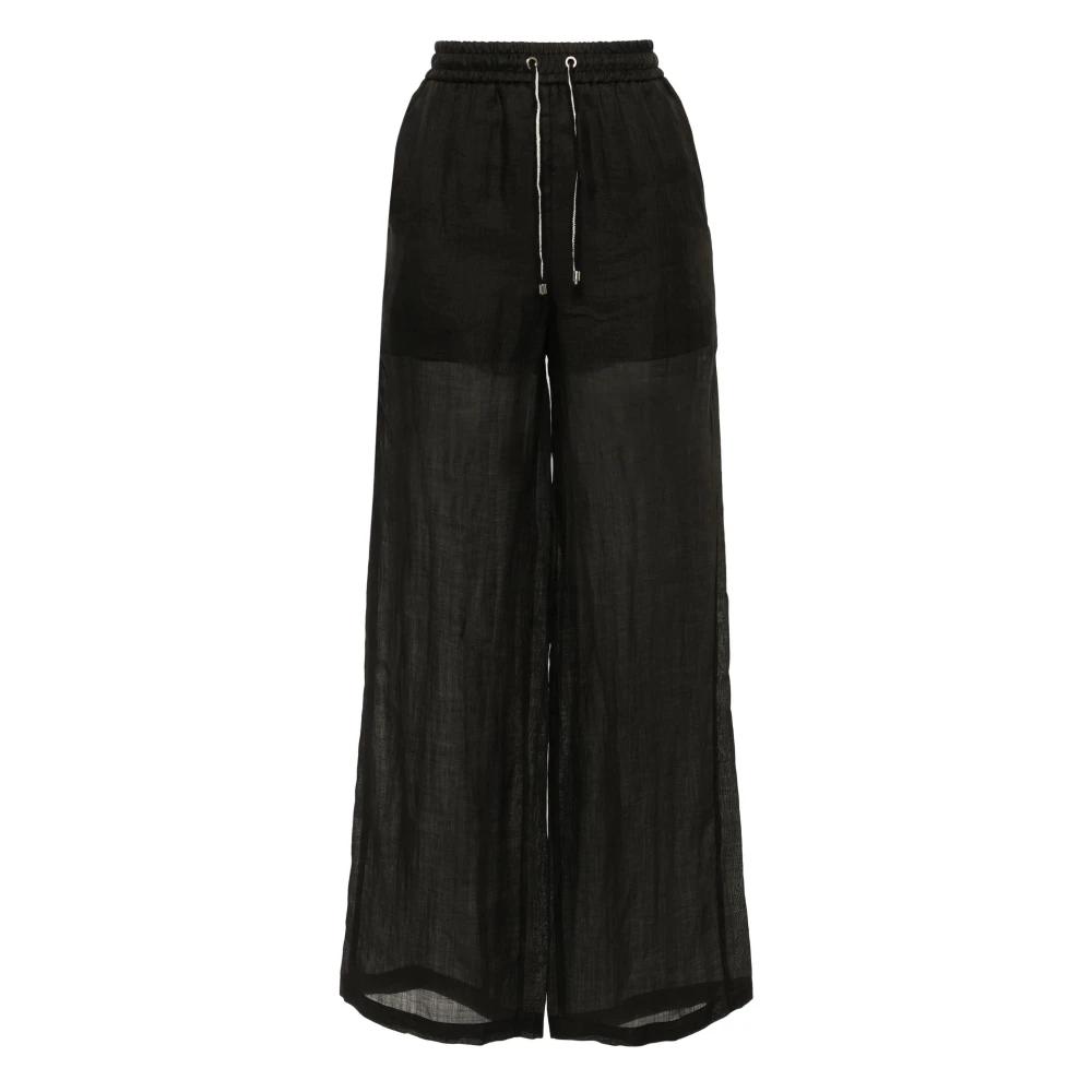 Lorena Antoniazzi Black Wide Trousers - Female - Wide Trousers - 2XS - Trousers