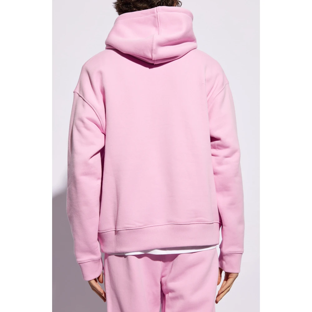 Lacoste Sweatshirt met patch Pink Heren
