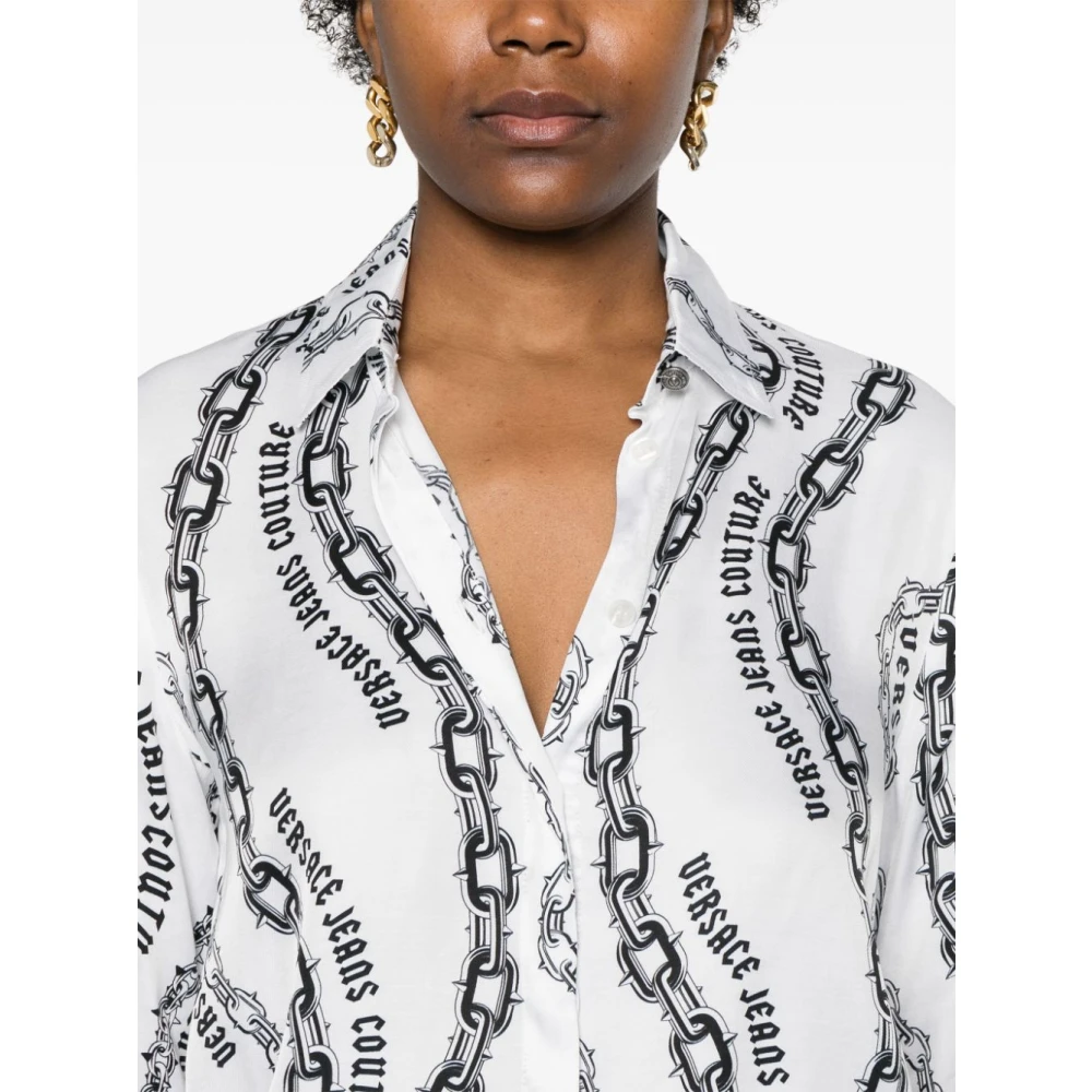 Versace Jeans Couture Witte Overhemd Elegante Stijl White Dames