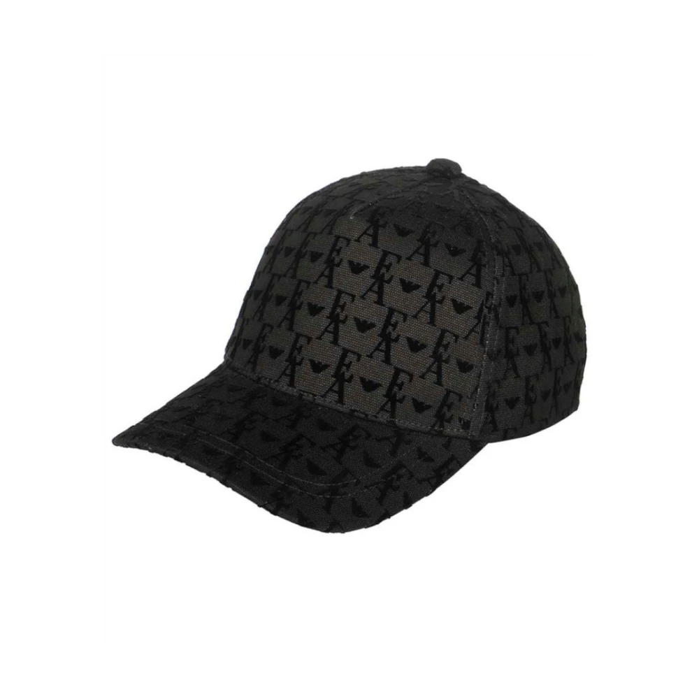 Emporio Ar i Zwarte Baseballpet met Adelaar Logo Black Unisex
