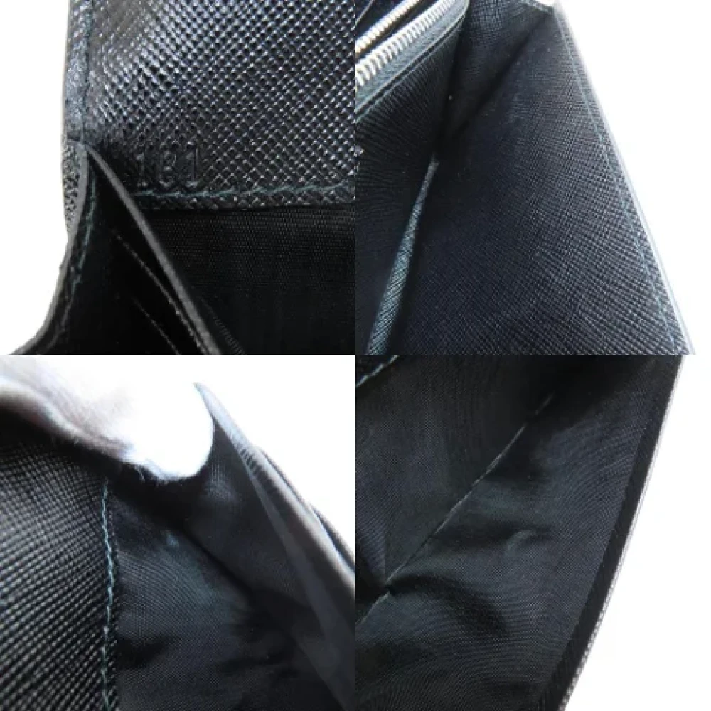 Prada Vintage Pre-owned Leather wallets Black Dames