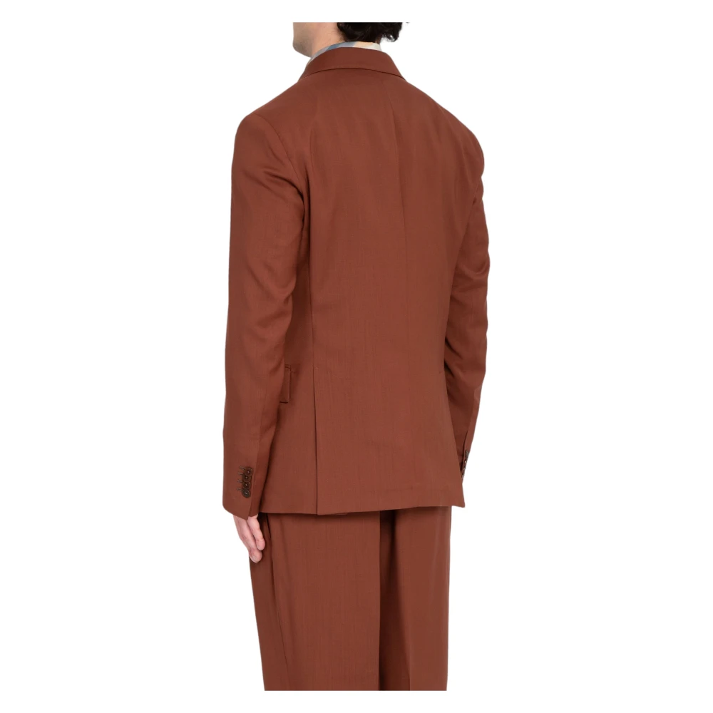 Costumein 1-knoops wollen blazer in 9915 Brown Heren