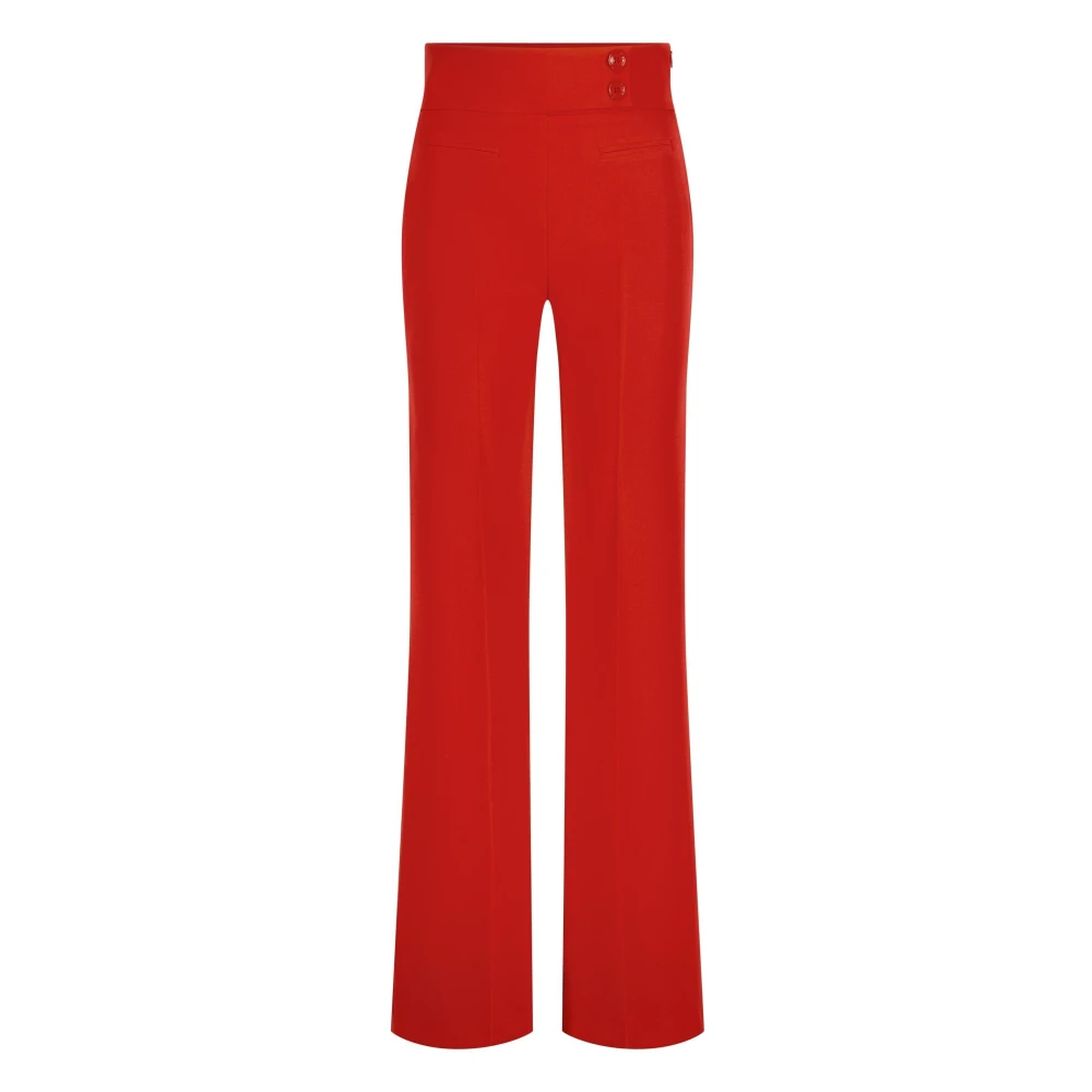 Nicowa High Waist Twill Broek Coreana Red Dames