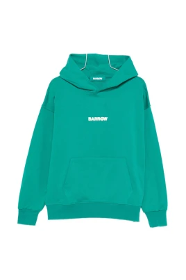 Grön huva tröja med logotyp