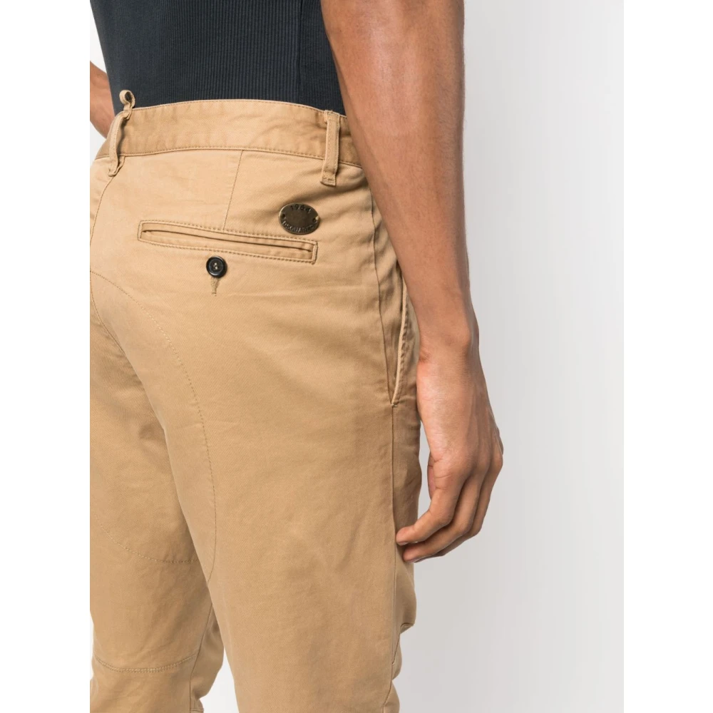Dsquared2 Beige Slim Fit Broek Beige Heren