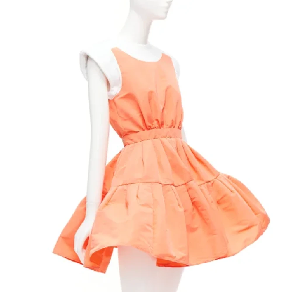 Alexander McQueen Pre-owned Polyester dresses Orange Dames