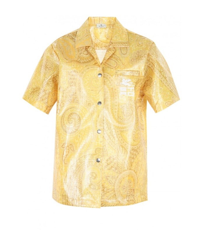 chemise-jaune-en-nylon-imprime-aw23