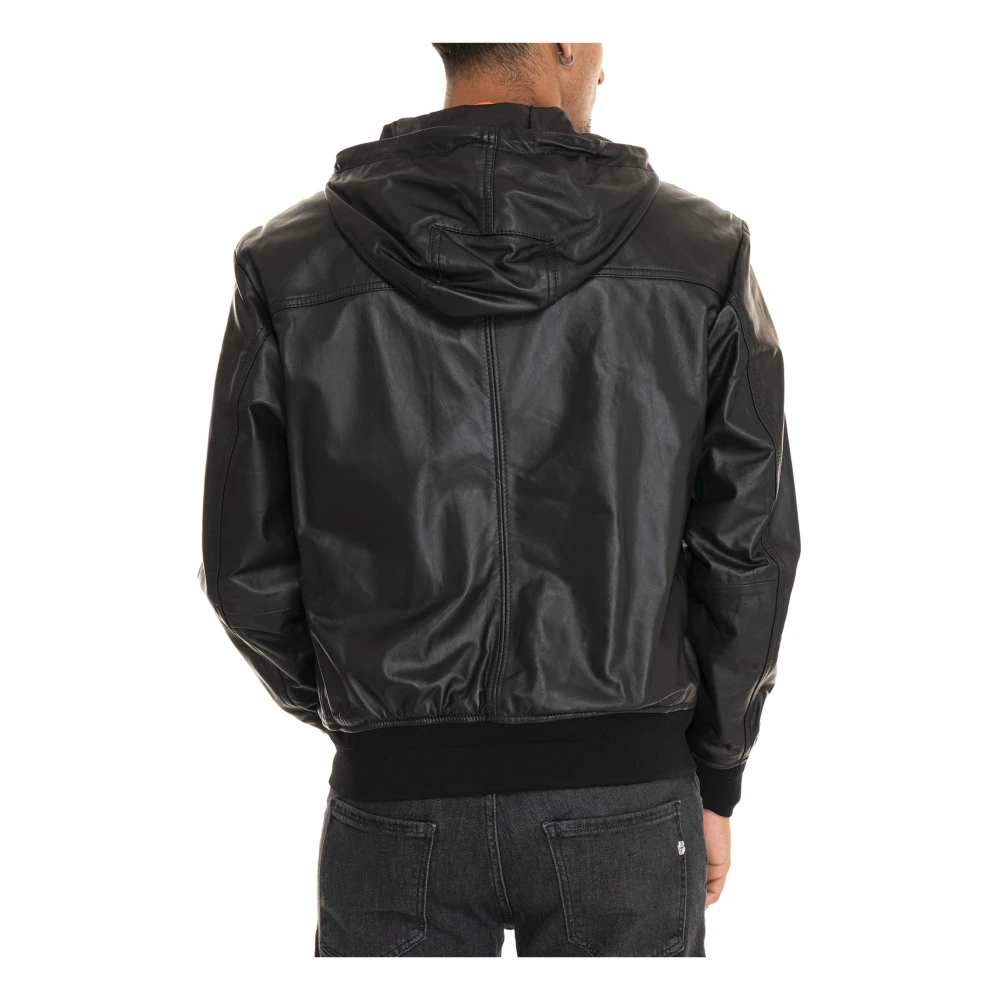 Boss Harrington Lederen Jack met Capuchon Black Heren